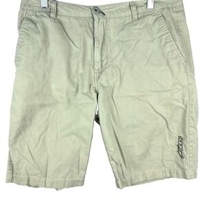 Alpinestars Khaki Chino Shorts Mens 32 Beige Cotton 10" Inseam